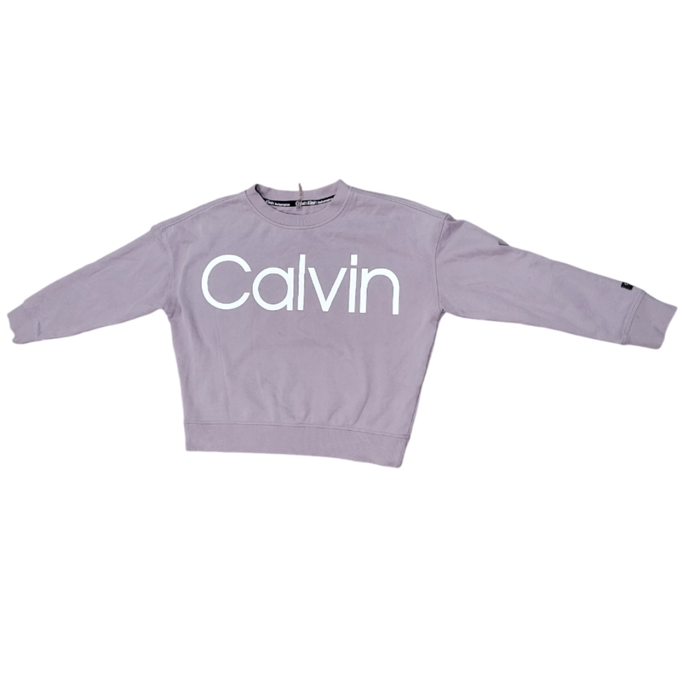 Calvin Klein Women's Purple Sweatshirt - Size Medium